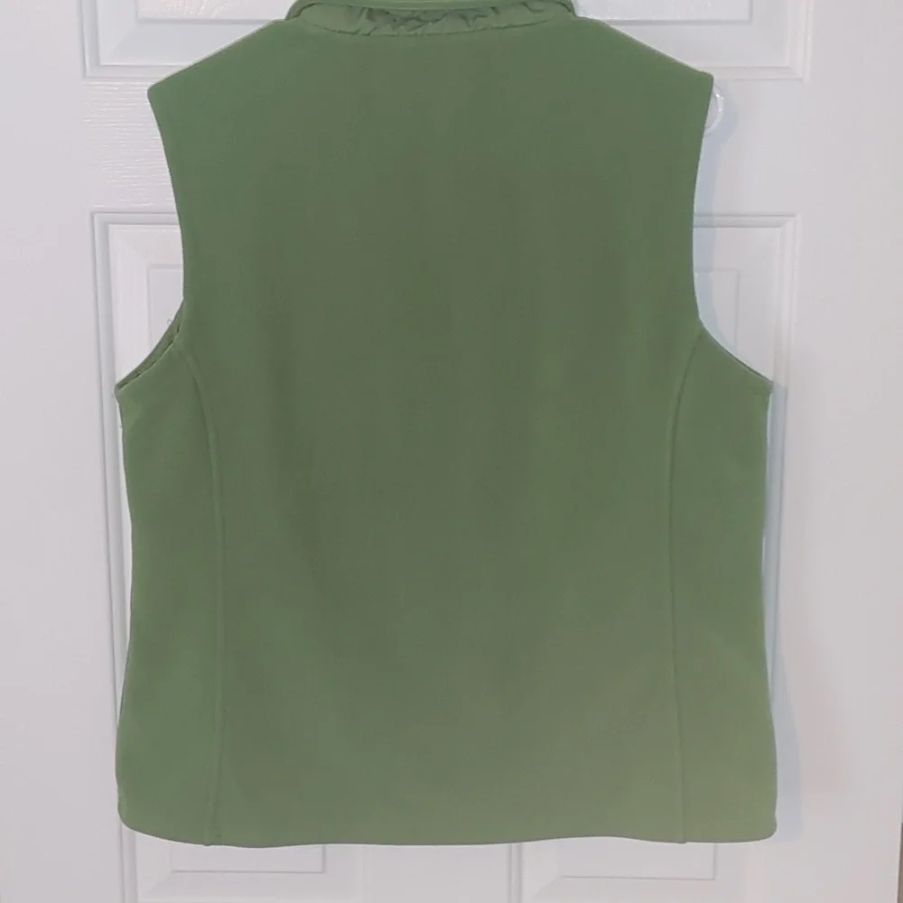 Green Quilted & Fleece Lined Vest Women's XL - Picture 4 of 5